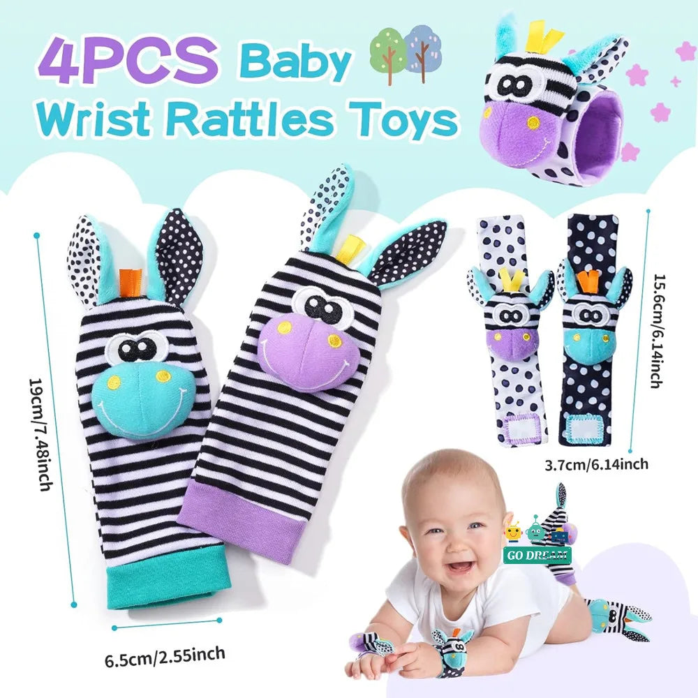 Baby Infant Wrist Rattle Socks Toys 0-6 Month Girls & boys