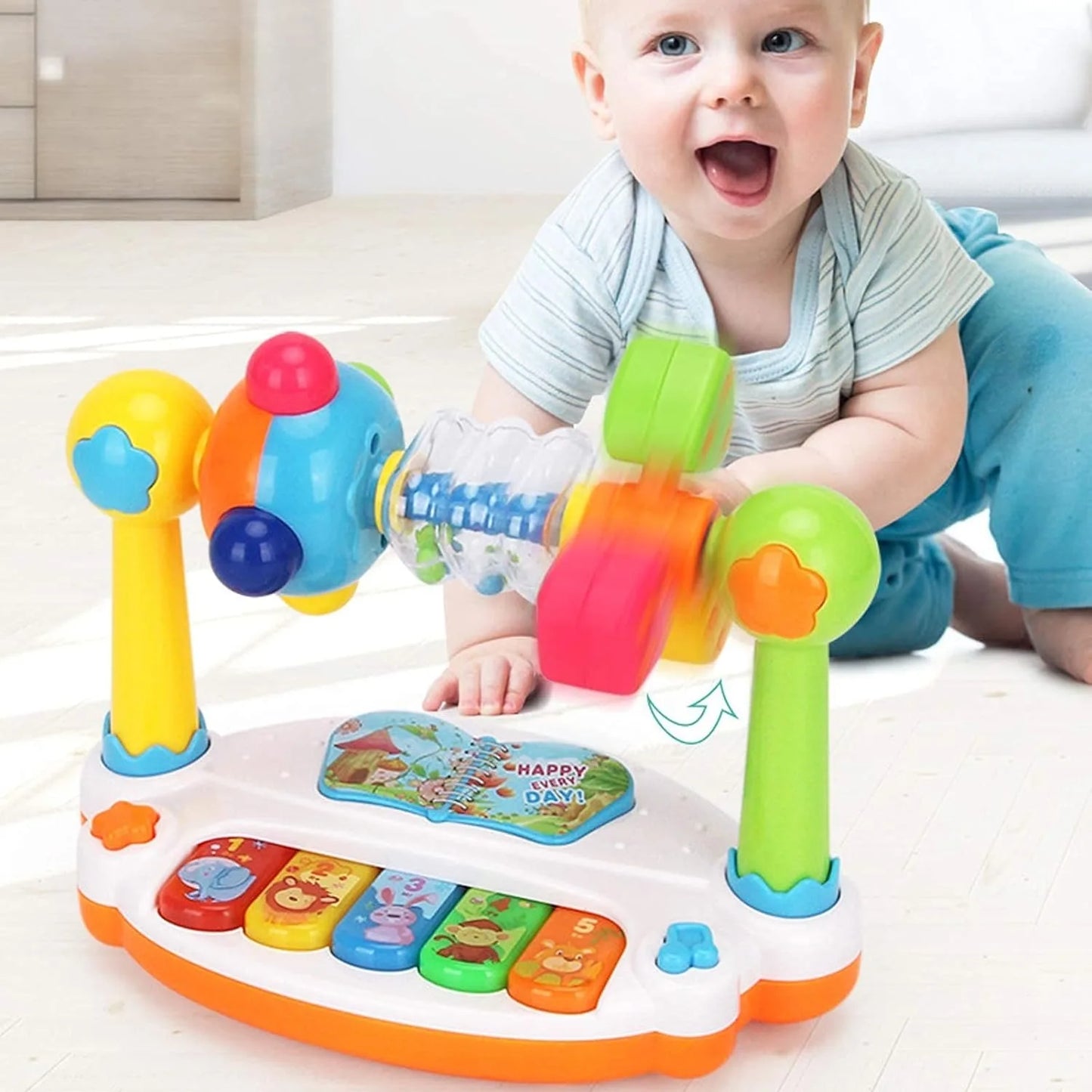 Baby Piano Toy for Kids, Music Piano Keyboard with Light and Sound